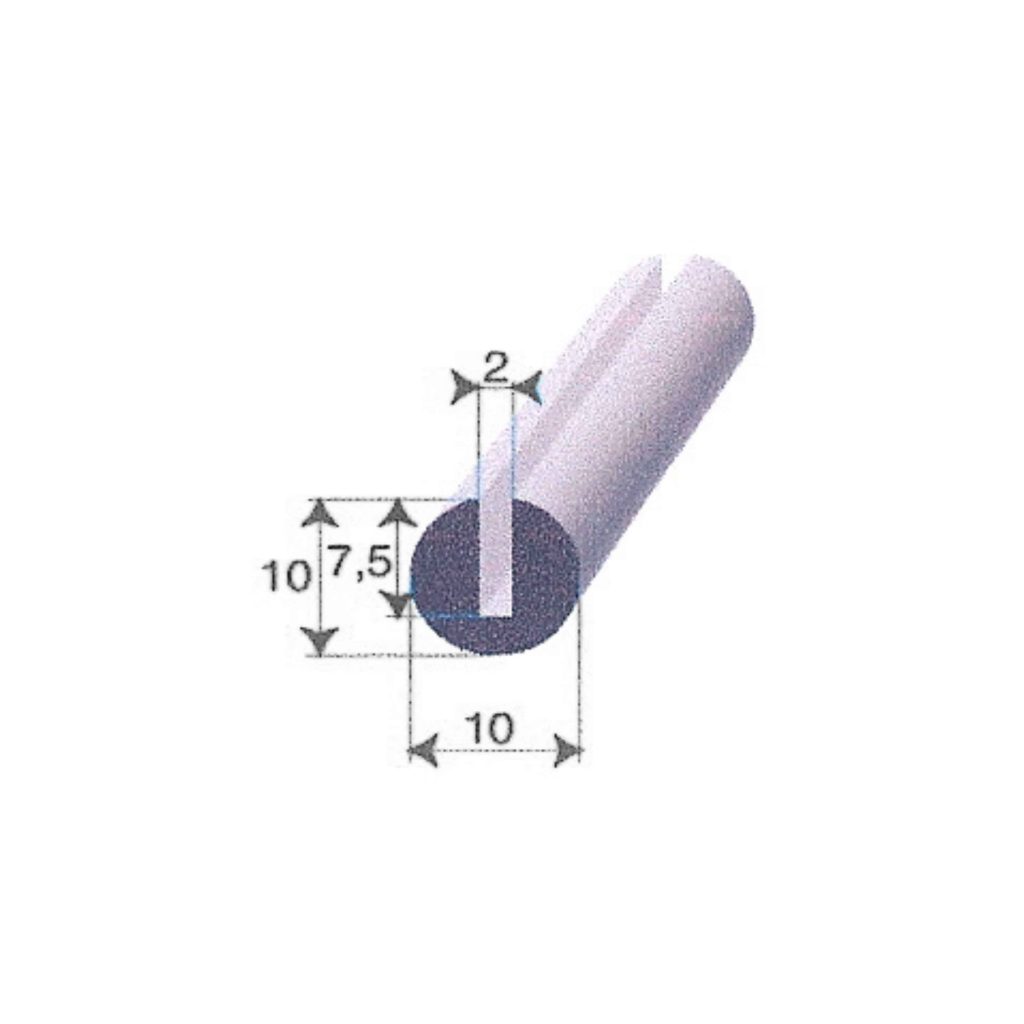Tube mousse caoutchouc D=28x40mm (L=25m) de profil special caoutchouc  compact